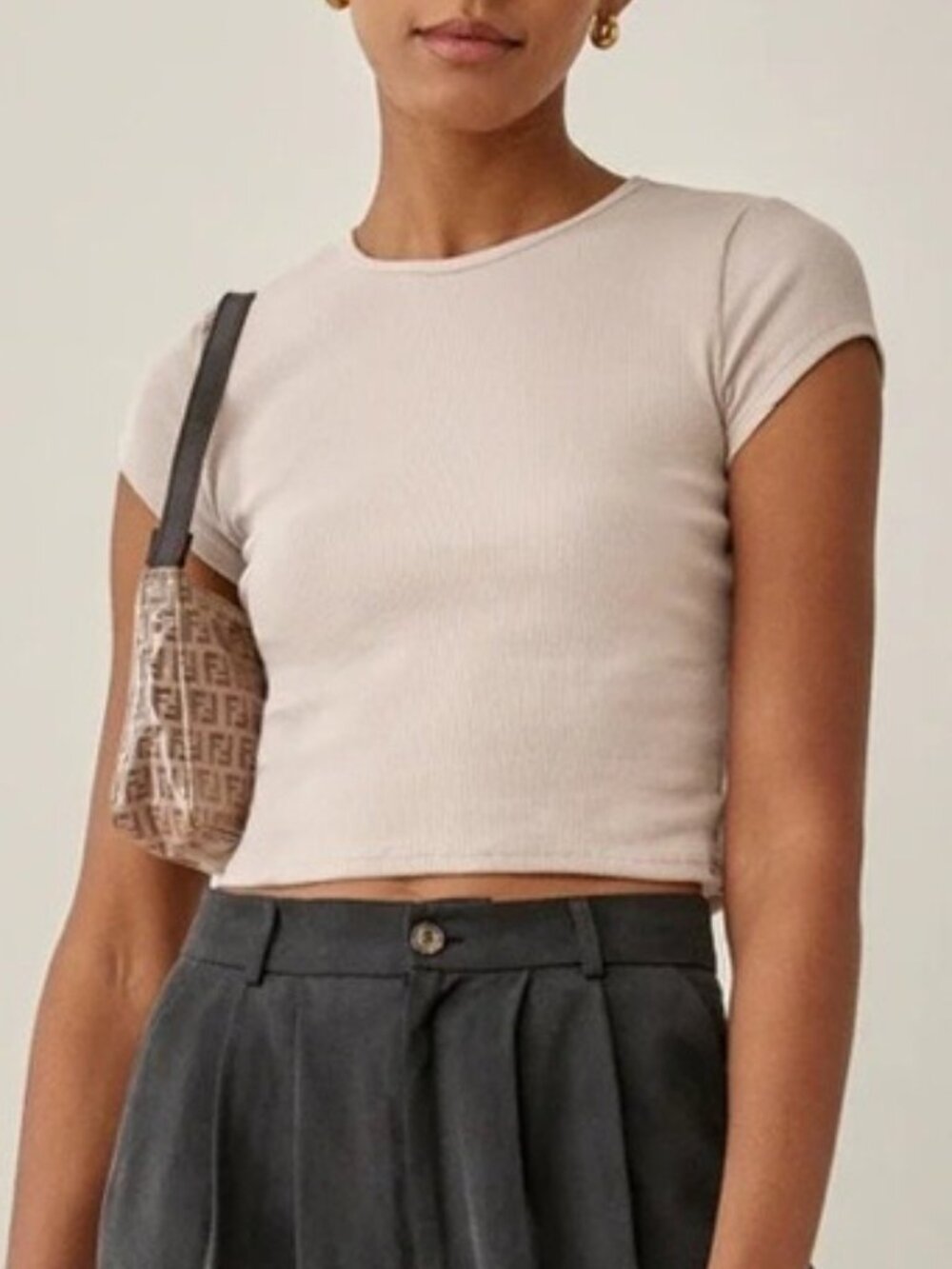 Reformation Muse Tee in Sand